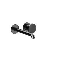 GESSI Origini смеситель для раковины встраиваемый  с изливом, в компл с отд вставкой, цвет Black Metal PVD (внешняя часть) - Gidratop.ru изображение