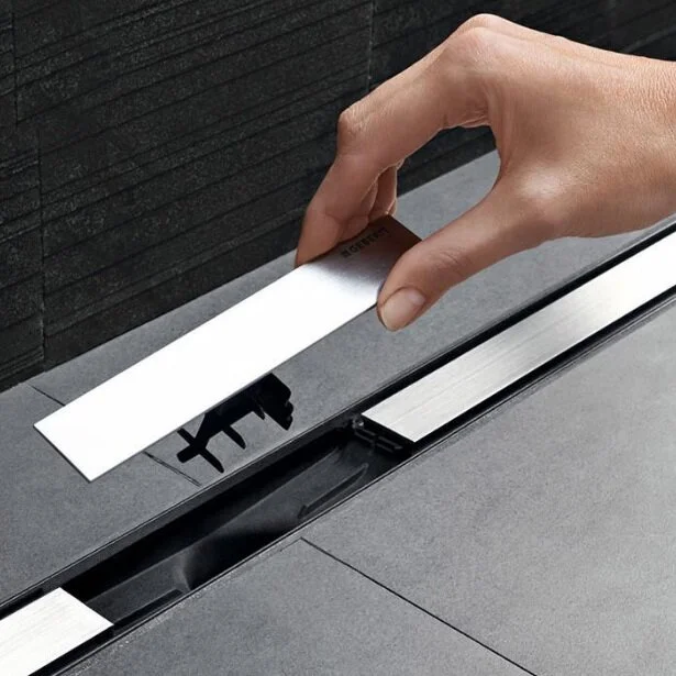 Крышка душевого канала Geberit CleanLine20 154.451.00.1, 30-130 cм, тёмный металл/матовый металл - Gidratop.ru изображение