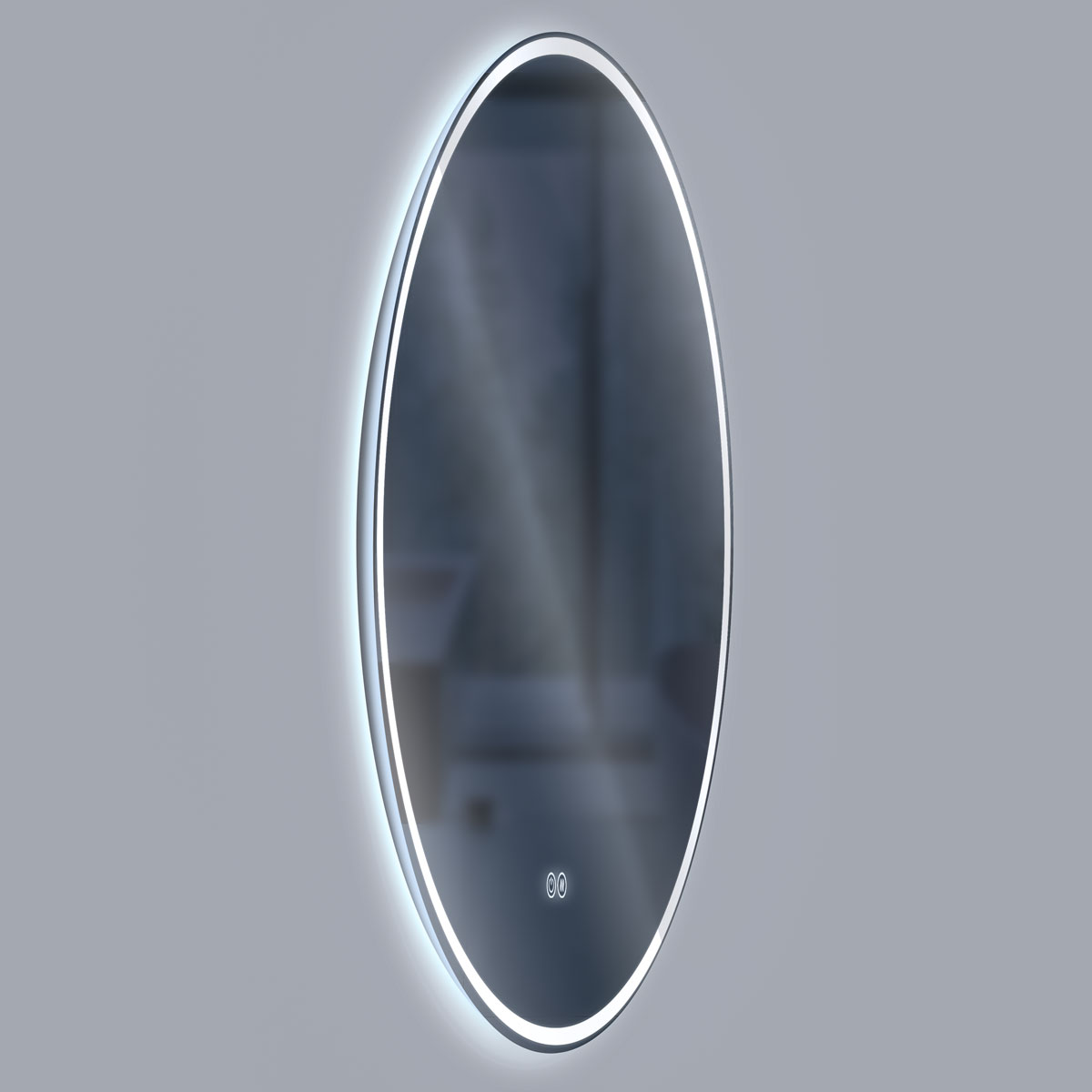 Зеркало LED VLM-3DE700-2 700x700 c сенсорным выключателем и диммером, антизапотевание - Gidratop.ru изображение