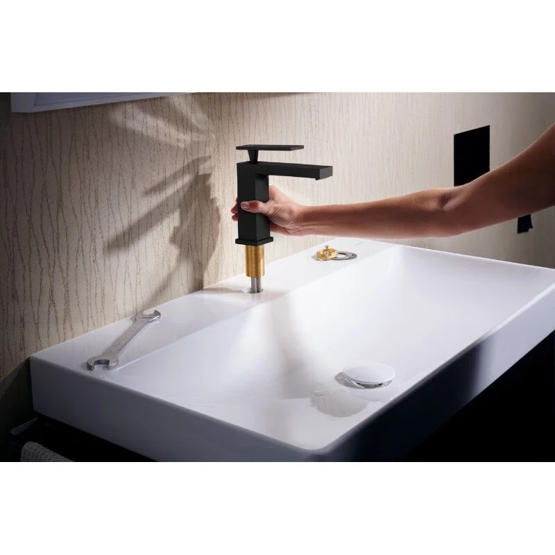 Смеситель для раковины Hansgrohe Tecturis E 73013670, цвет черный матовый - Gidratop.ru изображение