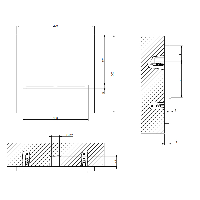 Gessi Cascata душевой каскадный излив с возможностью  подкл. удаленного управления , цвет Mirror Steel - Gidratop.ru изображение