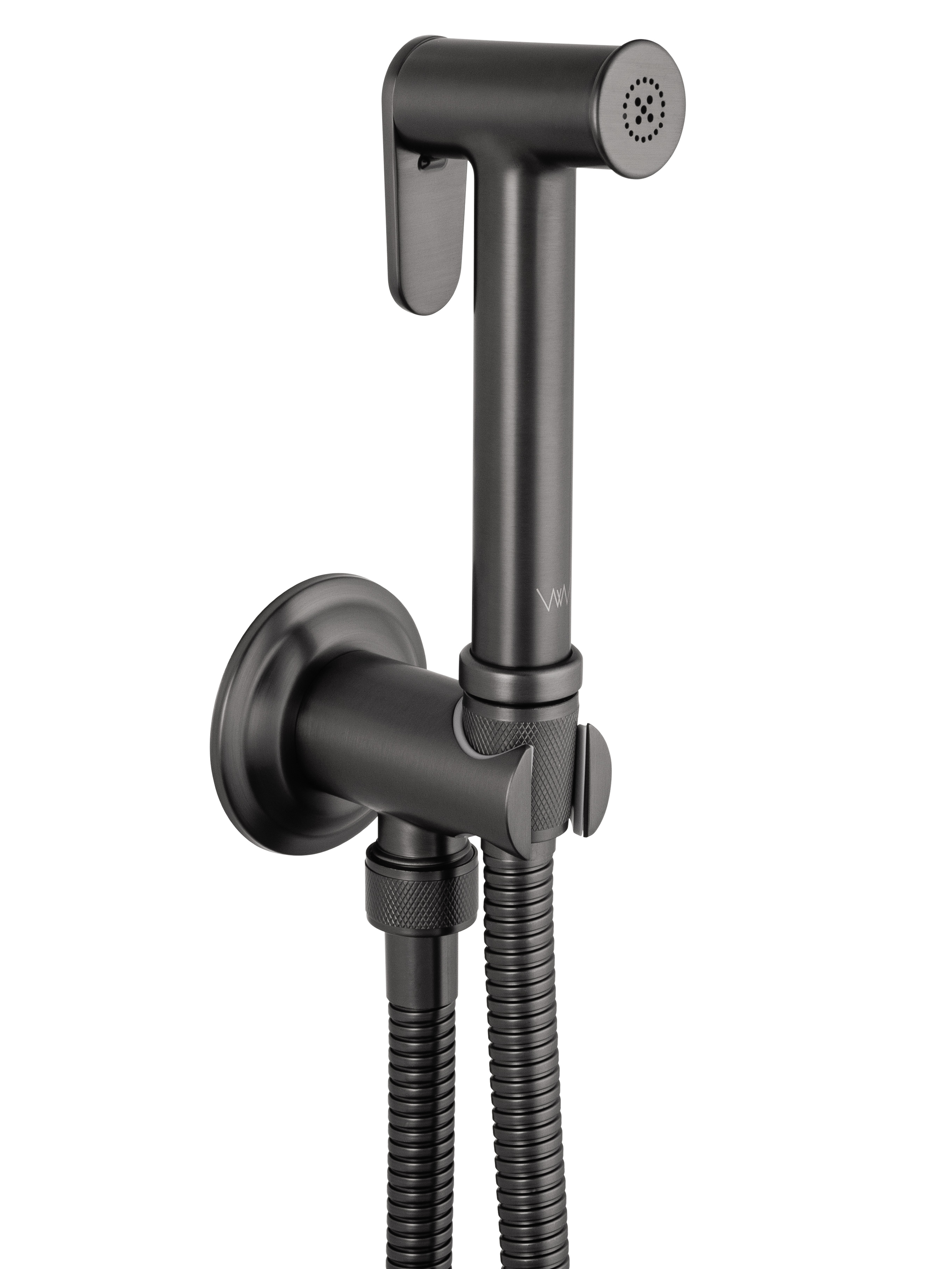 Смеситель с гигиеническим душем встраиваемый WONZON & WOGHAND STEAM, Темный графит (WW-88849008-BGM) - Gidratop.ru изображение