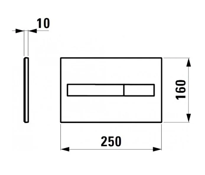 Смывная клавиша Laufen Installation System LIS 8.9566.1.004.000.1, двойной смыв, хром - Gidratop.ru изображение