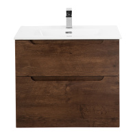 ETNA-H60 База под раковину подвесная с двумя выкатными ящиками, с доводчиками, Rovere Moro, 800x455x600, ETNA-H60-800-2C-SO-RW-P - Gidratop.ru изображение