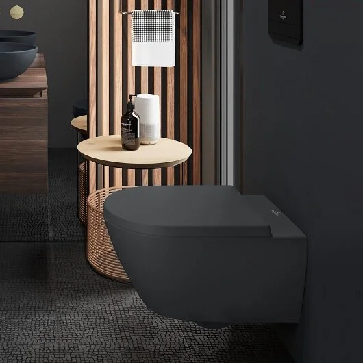 Подвесной унитаз Villeroy&Boch Subway 2.0 5614R0I4, безободковый, графит CeramicPlus - Gidratop.ru изображение