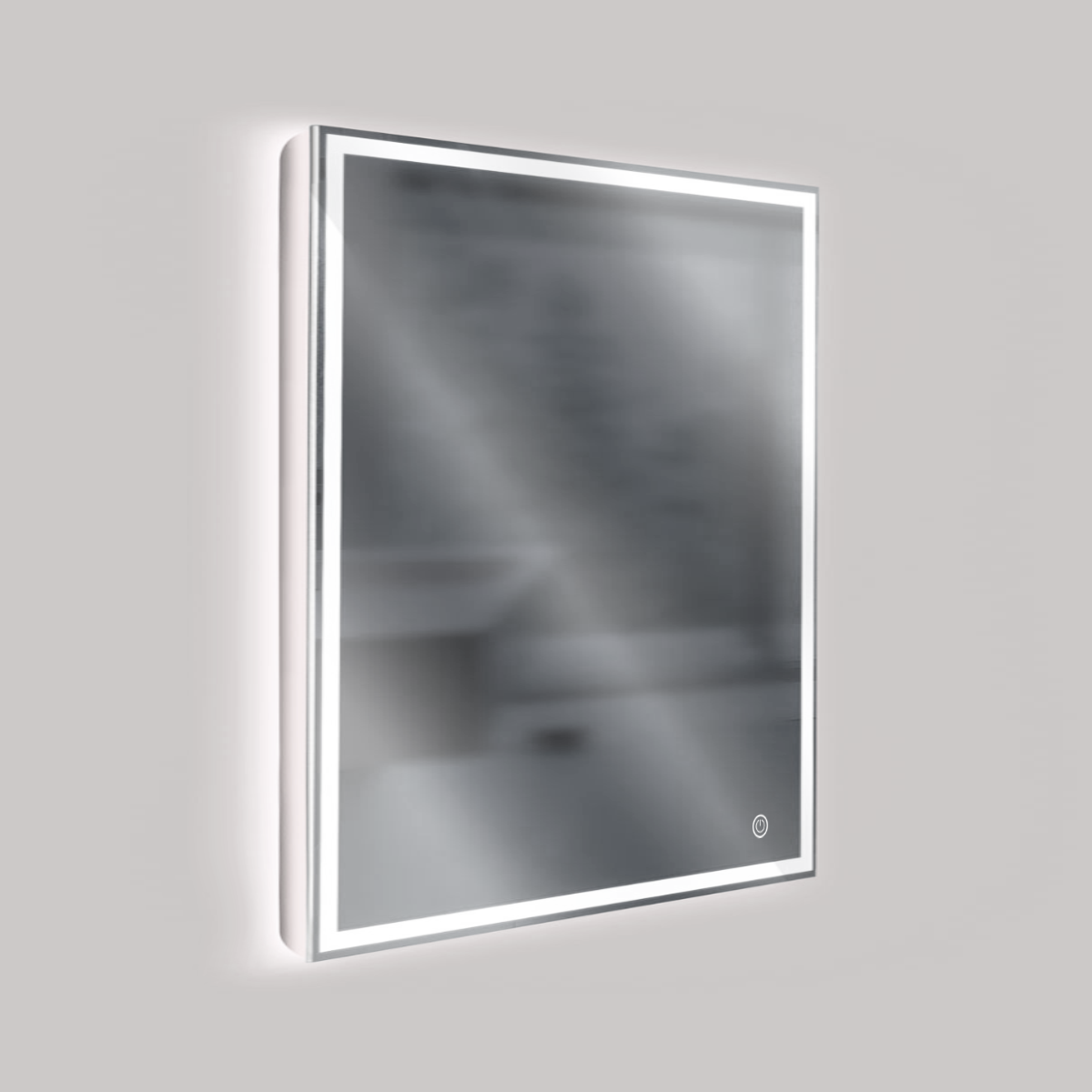 Зеркало LED VLM-3VN7007 700х700 c сенсорным выключателем и диммером - Gidratop.ru изображение