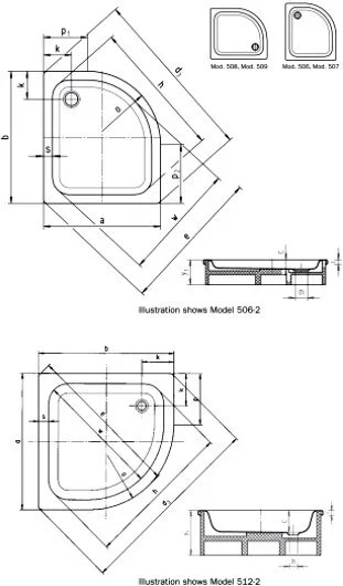 Поддон душевой Kaldewei Zirkon мод. 510-2 100 x 100 x 16 cм, 4564.3500.0001 anti-slip, R 500 мм - Gidratop.ru изображение