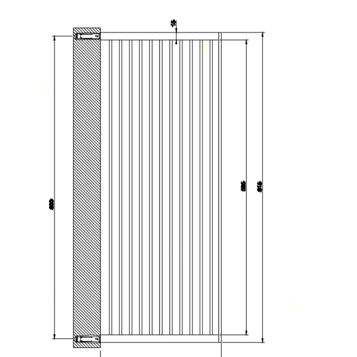 Gessi Rettangolo полочка 60см широкая, цвет: шлифованный черный металлик - Gidratop.ru изображение
