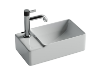 Умывальник подвесной прямоугольный (чаша справа, отверстие под смеситель слева) Element 395x220x125мм - Gidratop.ru изображение