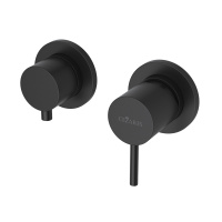 LEAF-VDIM3-L-NOP Встраиваемый однорычажный смеситель на 3 выхода, исполнение Чёрный матовый