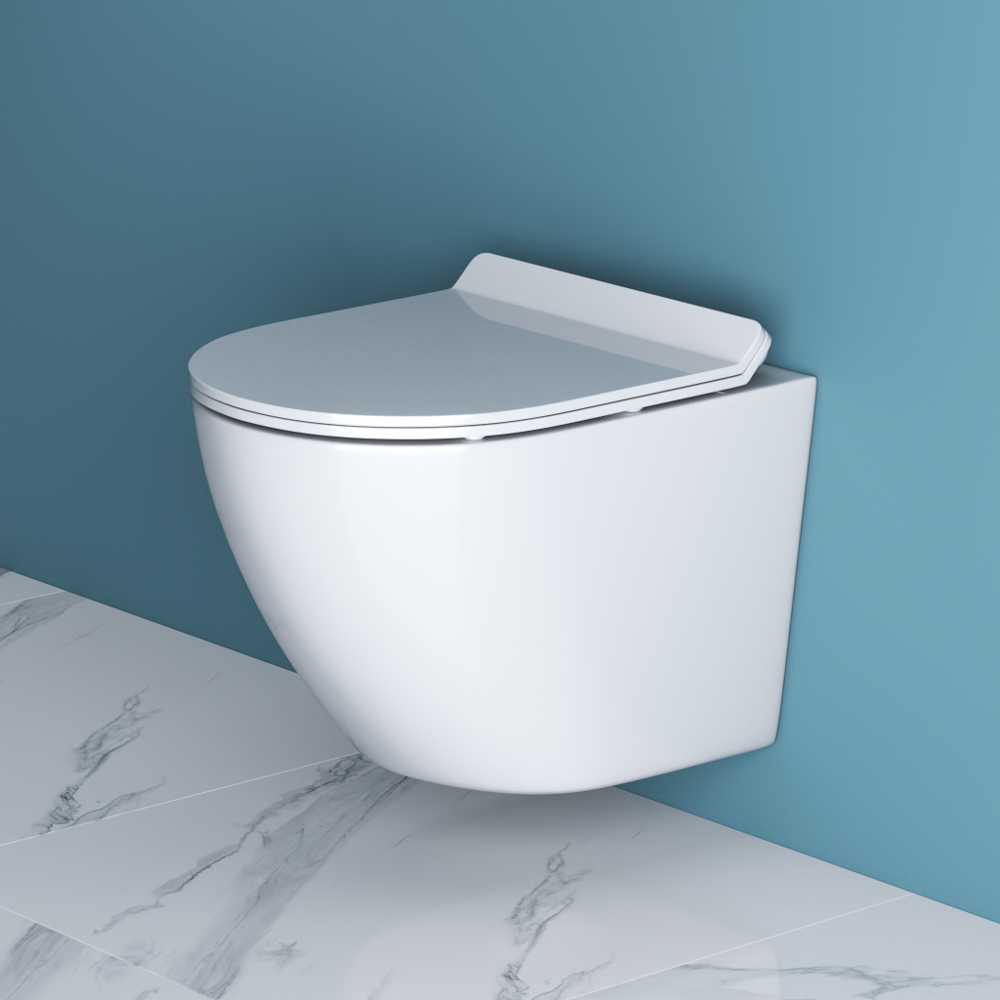 Унитаз подвесной безободковый BelBagno SFERA-R BB046CHR/BB2111SC - Gidratop.ru изображение