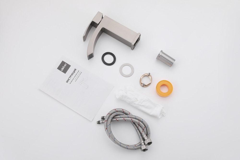 Смеситель ABBER Wasserfall AF8610SP для раковины, сатин - Gidratop.ru изображение