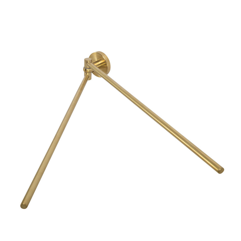 RELAX-THD-S-BORO Полотенцедержатель двойной поворотный, исполнение брашированное золото - Gidratop.ru изображение