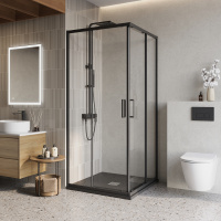 Душевой уголок BelBagno LUCE-A-2-90-C-NERO - Gidratop.ru изображение