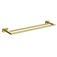 Полотенцедержатель двойной WONZON & WOGHAND GRAFFITY, Брашированное золото (WW-9311-BG) - Gidratop.ru изображение