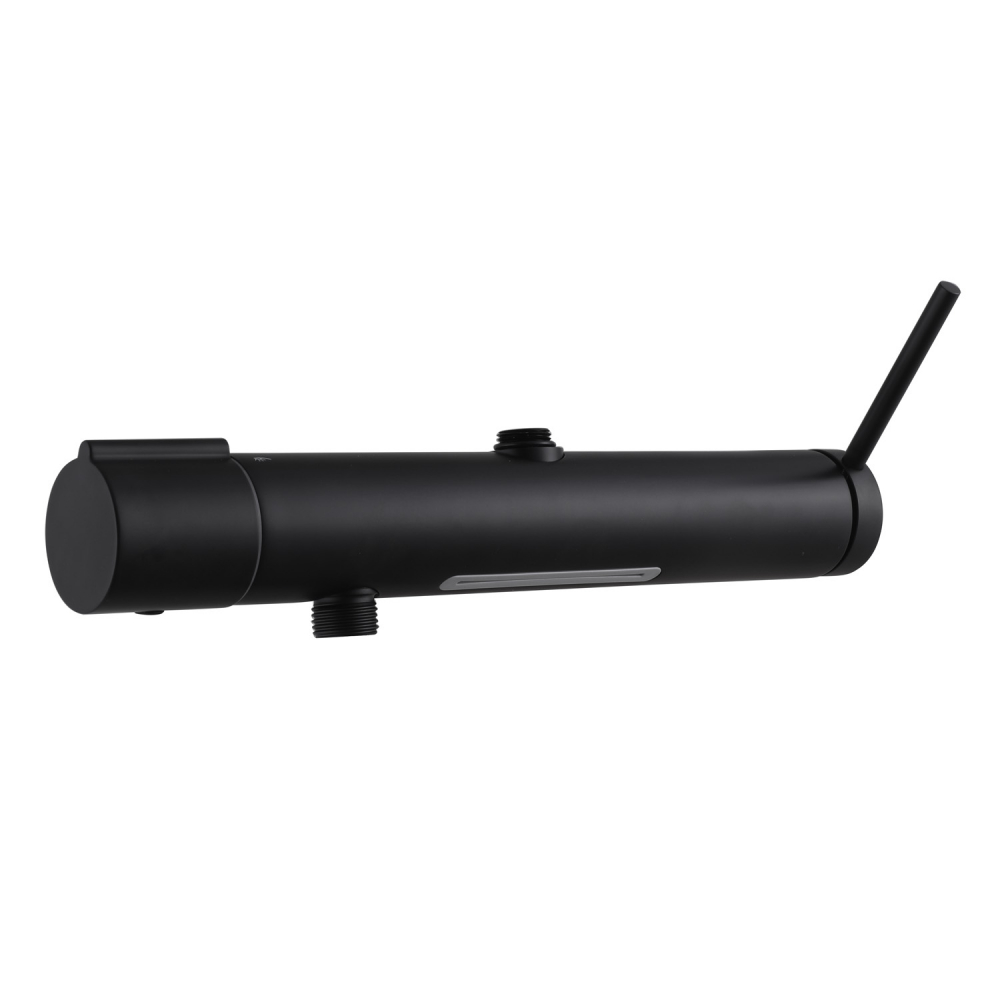 Душевая стойка ABBER Emotion AF8816BL с изливом, черный матовый - Gidratop.ru изображение