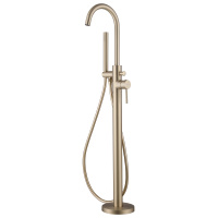 Смеситель ABBER Wasser Kreis AF8115GN напольный для ванны, золото матовое - Gidratop.ru изображение