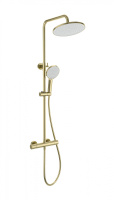 Душевая система с термостатом WONZON & WOGHAND INN 1, Брашированное золото (WW-B3013-T1-BG)