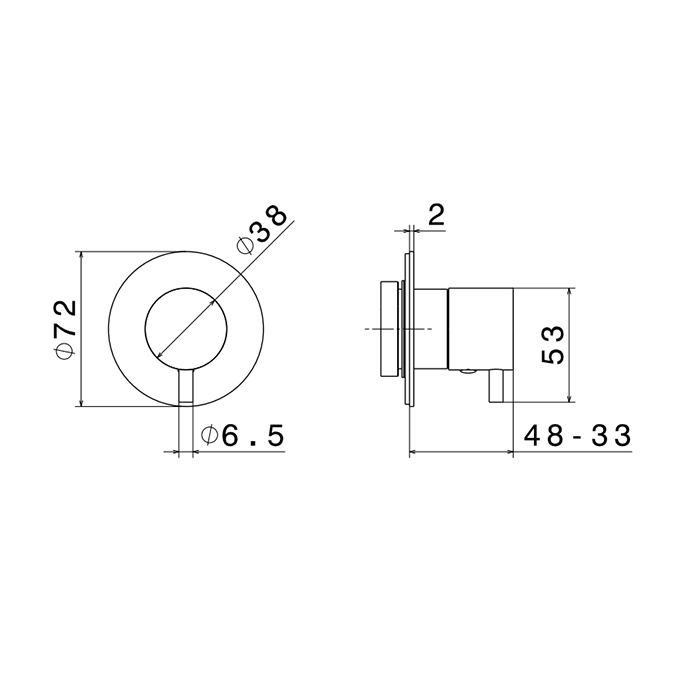 Newform XT Наружная часть для переключателя/запорного вентиля (для 27892/27893) цвет: хром - Gidratop.ru изображение