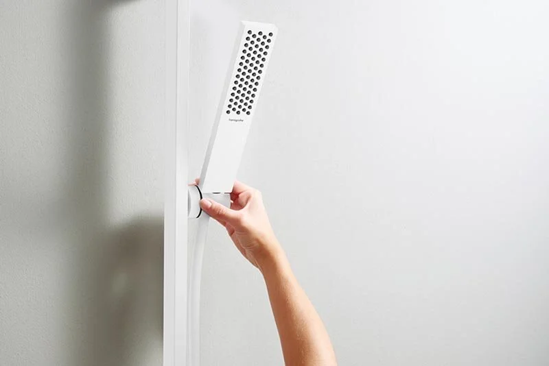 Душевой набор Hansgrohe Pulsify 24371700 E 1j Unica, Green штанга 60 см, белый матовый - Gidratop.ru изображение