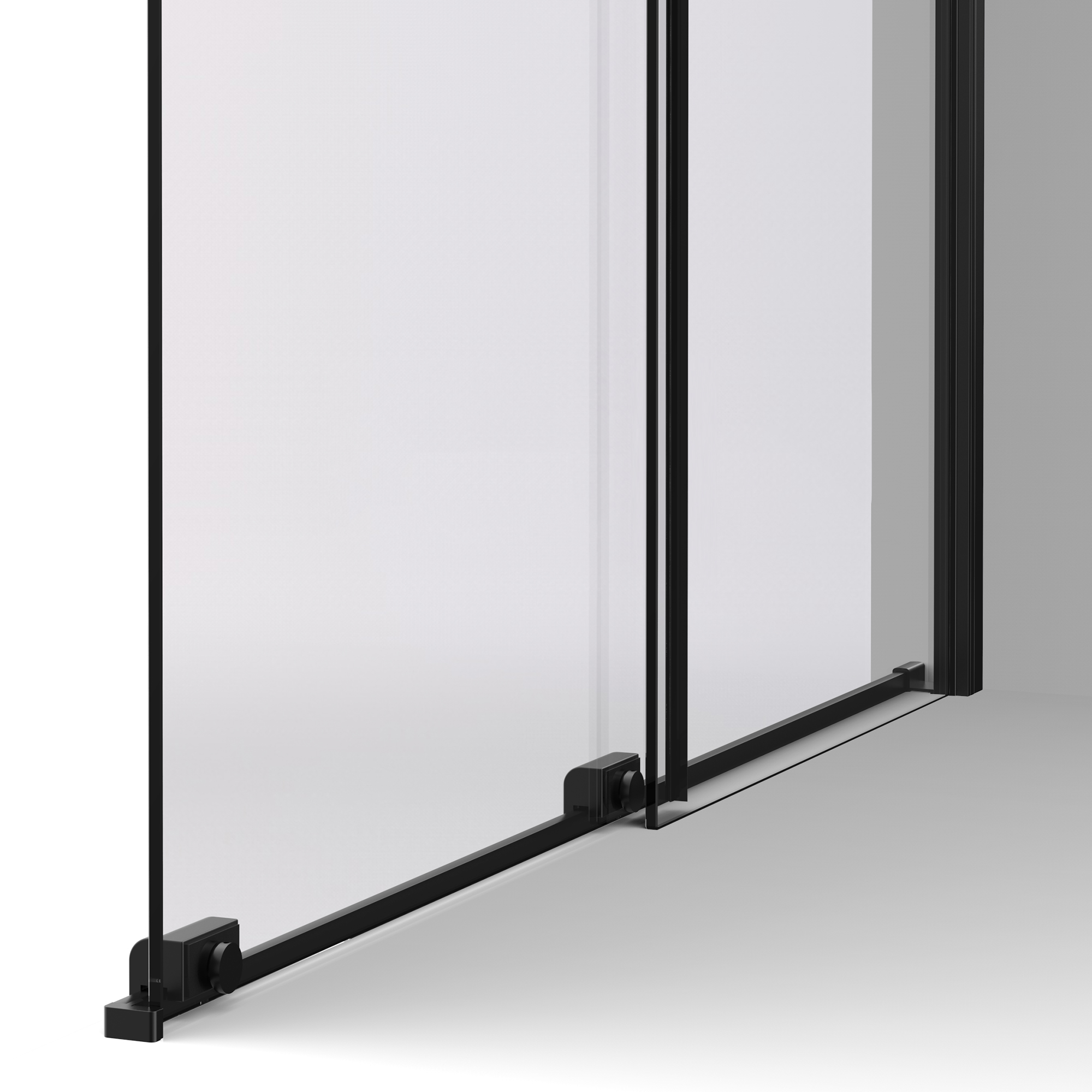 Душевая перегородка Walk-In VSW-1WSL120GSB, 1200*2000, черный матовый, стекло янтарь - Gidratop.ru изображение