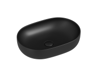 Умывальник чаша накладная овальная (цвет Черный Матовый) Element 600x415x135мм - Gidratop.ru изображение