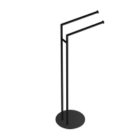 Colombo Mini Стойка напольная с двойным п/держателем, ерш H83,5*36cм D22cм, цвет: черный матовый - Gidratop.ru изображение