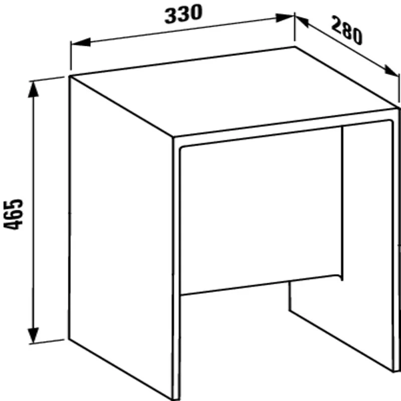 Табурет Laufen Kartell 3.8933.0.085.000.1 33 см, пластик, цвет дымчато-серый - Gidratop.ru изображение