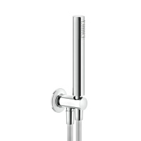 GESSI INCISO душевой комплект, +  вывод, держатель, шланг 1,50 м и душевая лейка, цвет: хром - Gidratop.ru изображение