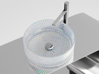 Умывальник чаша накладная круглая (цвет неон) Cristal 360x360x112мм - Gidratop.ru изображение