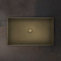 GESSI 316 раковина 600x350 мм., для установки на столешницу, без перелива, нержавеющая сталь, цвет Warm bronze Brushed PVD - Gidratop.ru изображение