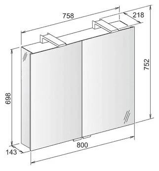 Зеркальный шкаф Keuco Royal Universe 12703 171301, 80 см - Gidratop.ru изображение