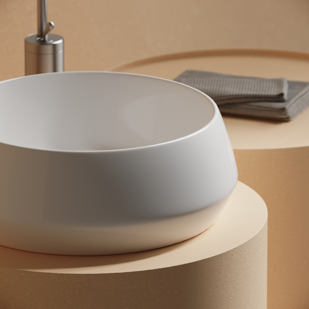 Раковина CERAMICANOVA Maya накладная круглая 400x400x140 белый CN12004 - Gidratop.ru изображение