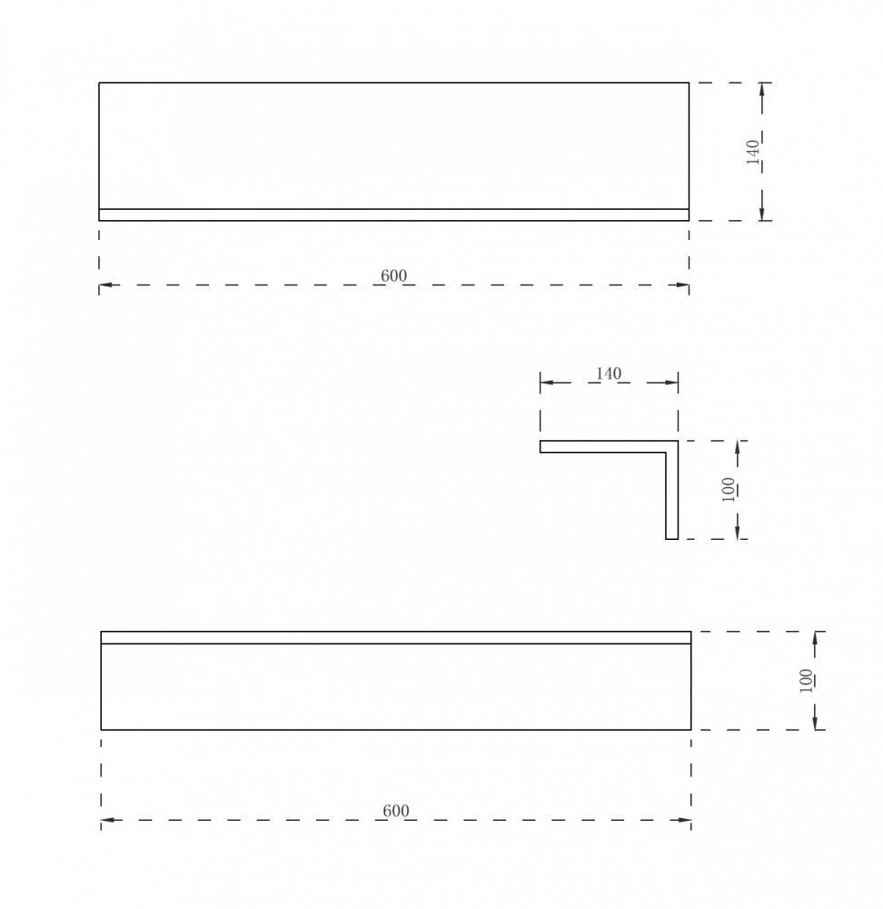 Полочка для ванной комнаты ABBER Stein AS1654 белая матовая - Gidratop.ru изображение