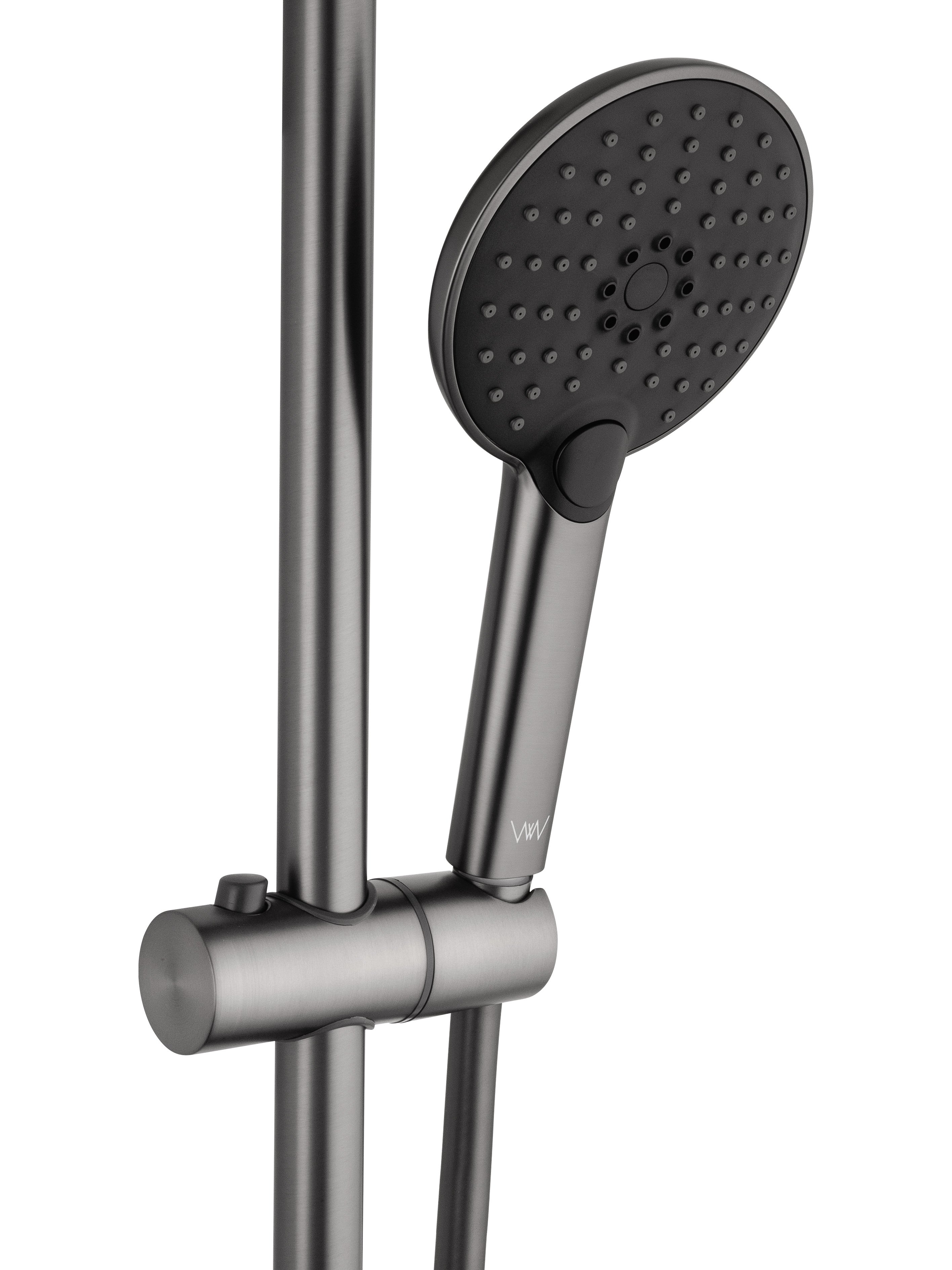 Смеситель для ванны с душевым гарнитуром WONZON & WOGHAND ALFA, Темный графит (WW-AE3205-BGG) - Gidratop.ru изображение