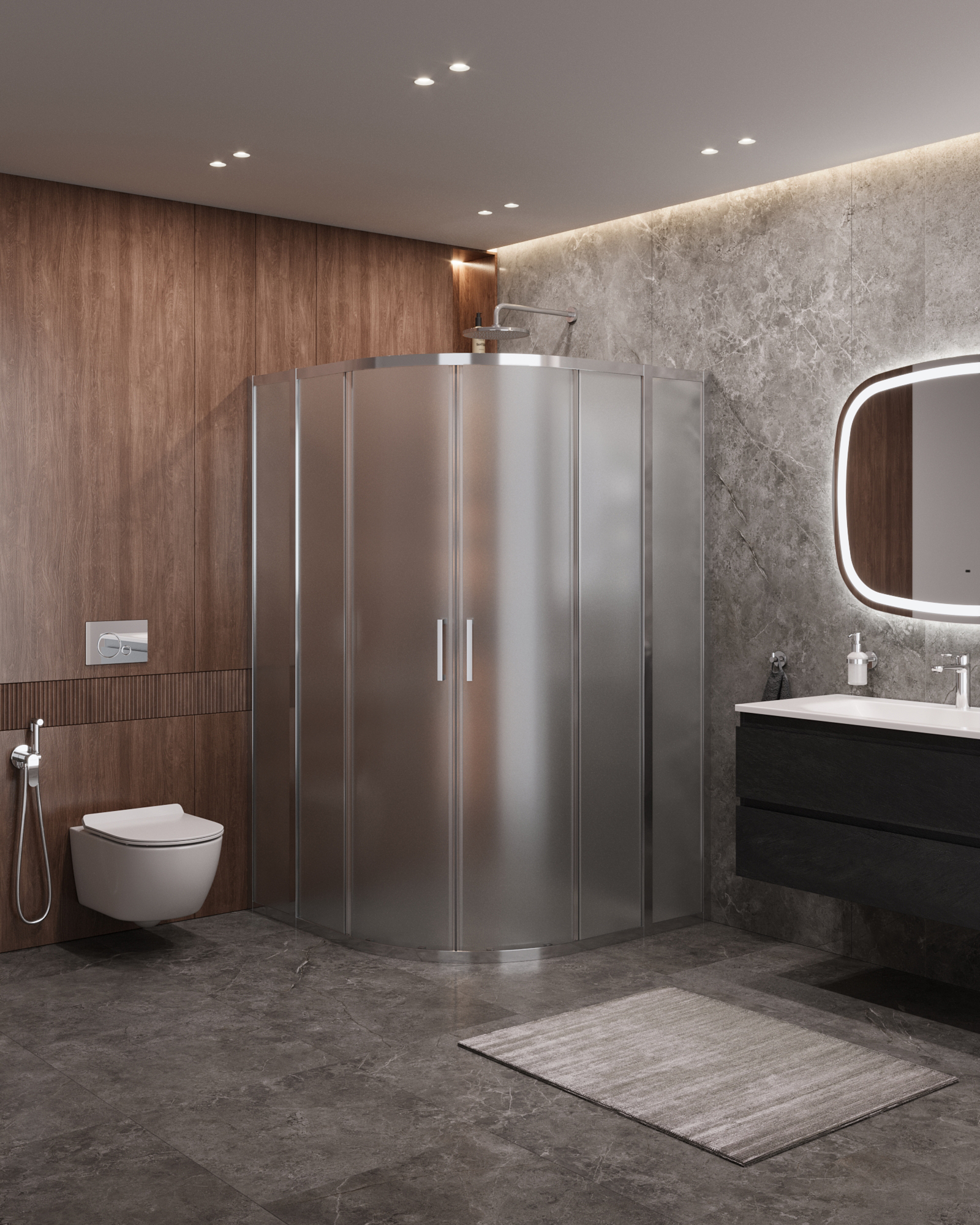 Душевой уголок CEZARES MOLVENO-R-22-100+20-P-Cr - Gidratop.ru изображение