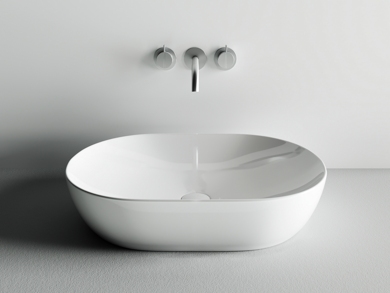 Умывальник чаша накладная овальная Element 600x415x135мм - Gidratop.ru изображение
