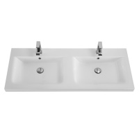 раковина из искусственного мрамора с двумя чашами, 1200x480x155, CZR-1200/480-2-LV-MR-ECO
