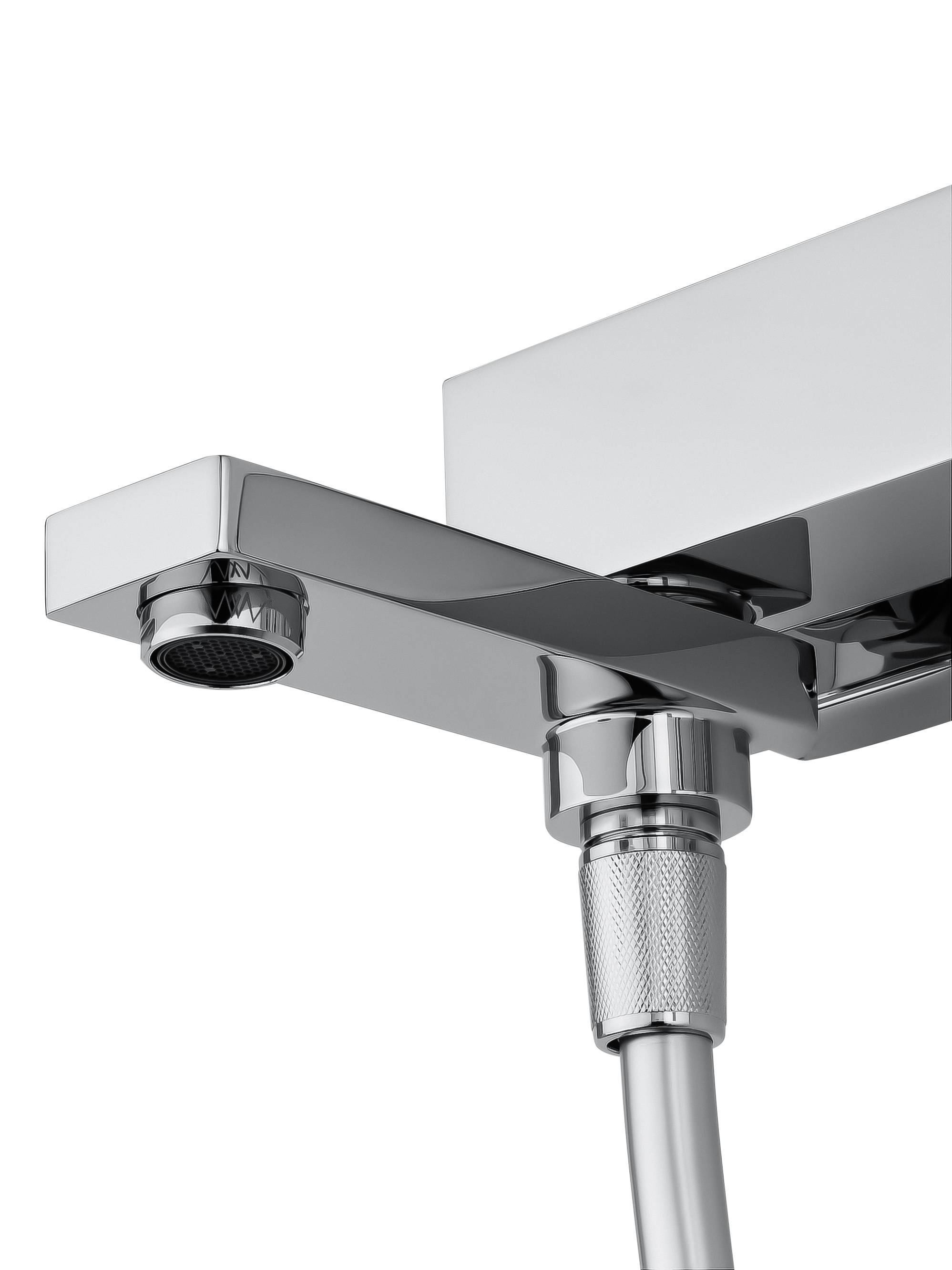 Смеситель для ванны с душем WONZON & WOGHAND CUBE, Хром (WW-88639016-CR) - Gidratop.ru изображение