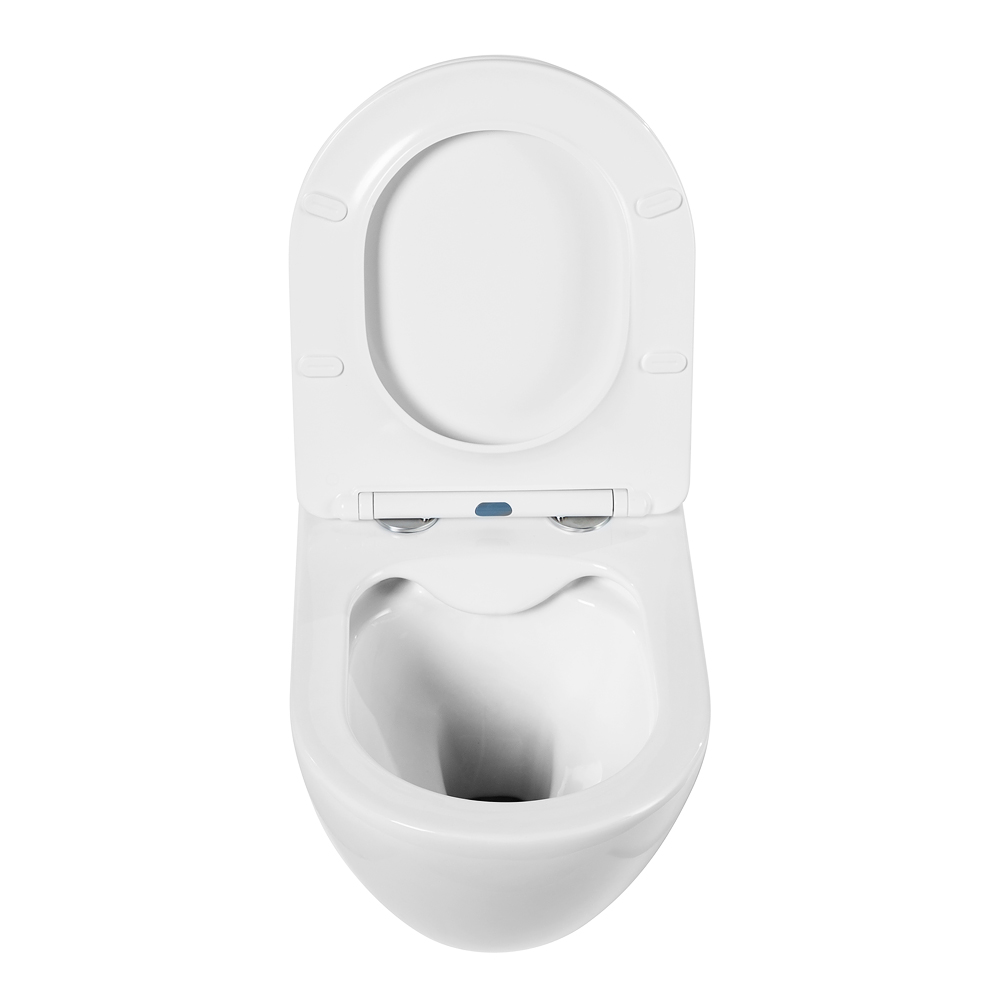 Комплект 4 в 1 Унитаз подвесной BelBagno AMANDA BB051CHR с сиденьем BB051SC + Система инсталляции для унитазов BelBagno BB002-80 с кнопкой смыва BB014-SR-BIANCO - Gidratop.ru изображение
