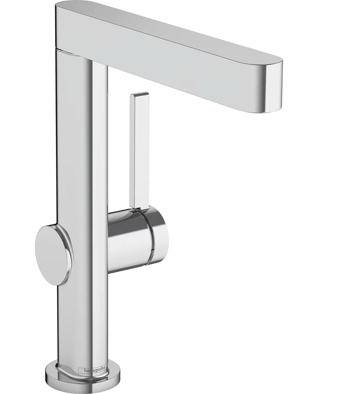 Смеситель для раковины Hansgrohe Finoris 76060000, с донным клапаном Push-Open, хром глянцевый - Gidratop.ru изображение