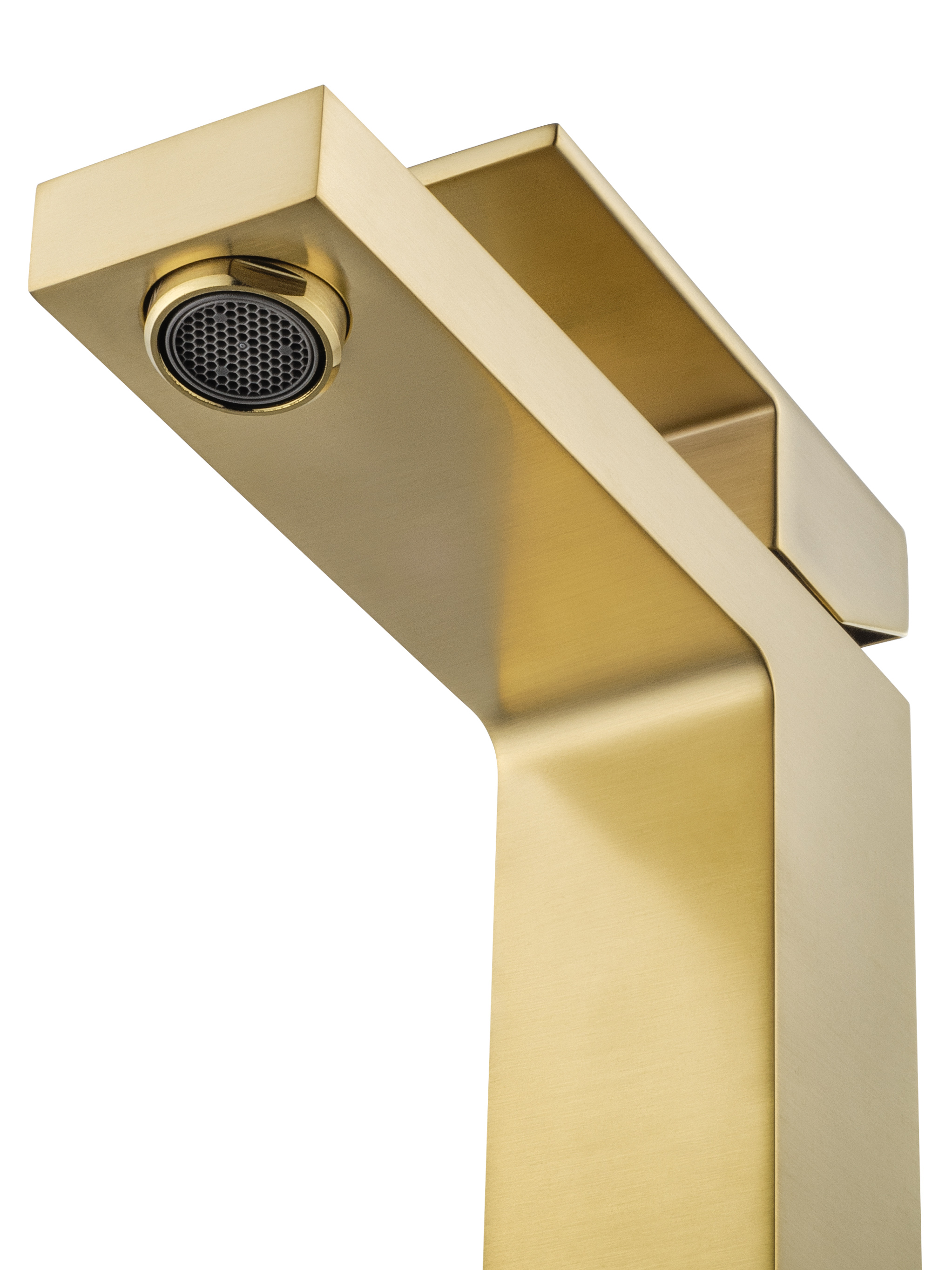 Смеситель для раковины WONZON & WOGHAND CUBE, Брашированное золото (WW-88139016-BG) - Gidratop.ru изображение