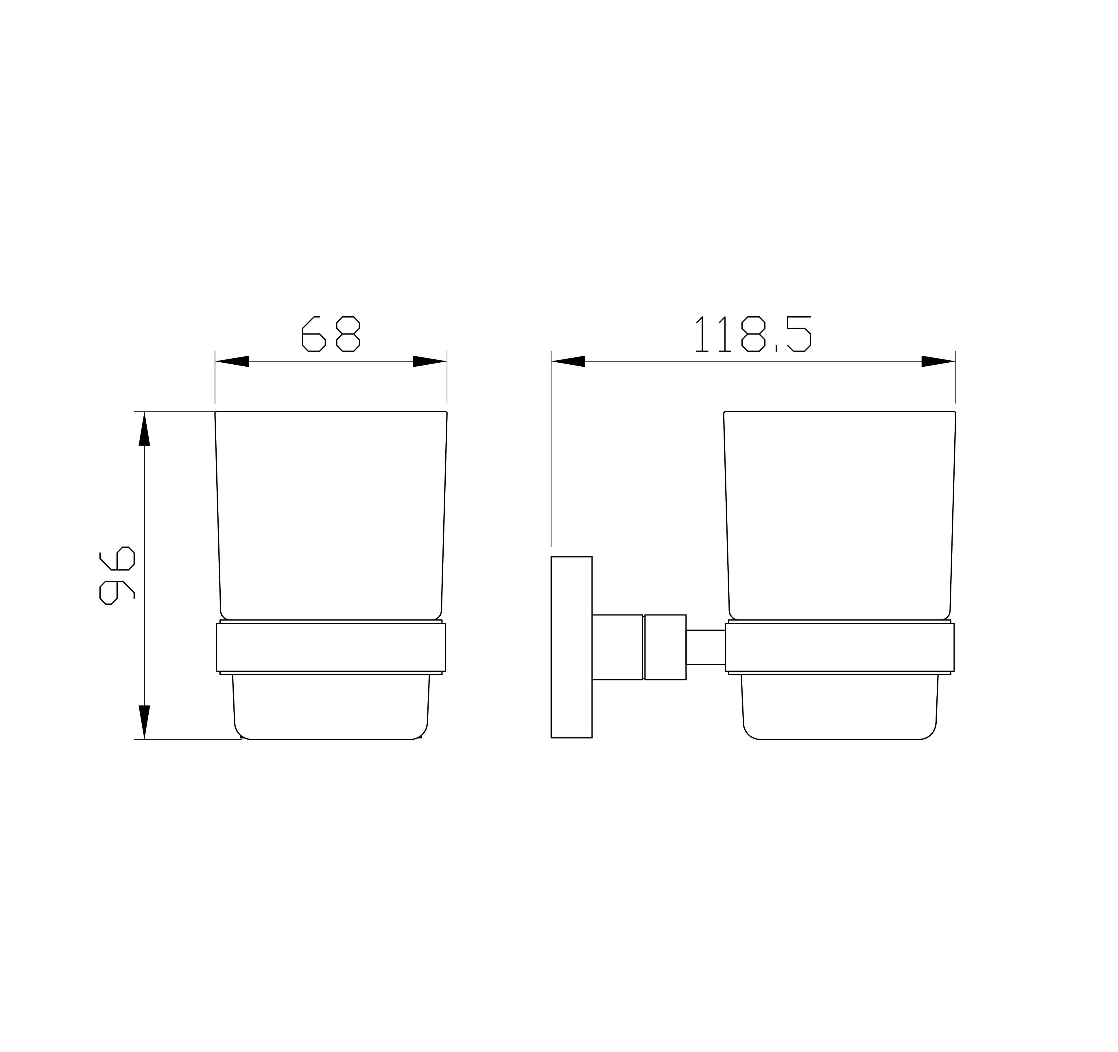 Стакан для зубных щеток с держателем WONZON & WOGHAND POLO, Брашированный никель (WW-8921-BN) - Gidratop.ru изображение