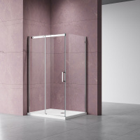 Душевой уголок Dice VSR-4D8016CL, 1600*800, хром, стекло прозрачное - Gidratop.ru изображение