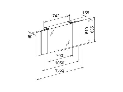 Зеркальный шкаф Keuco Edition 11 21101 171201 - Gidratop.ru изображение