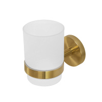 RELAX-TUMS-BORO Стакан подвесной, стекло, исполнение брашированное золото - Gidratop.ru изображение