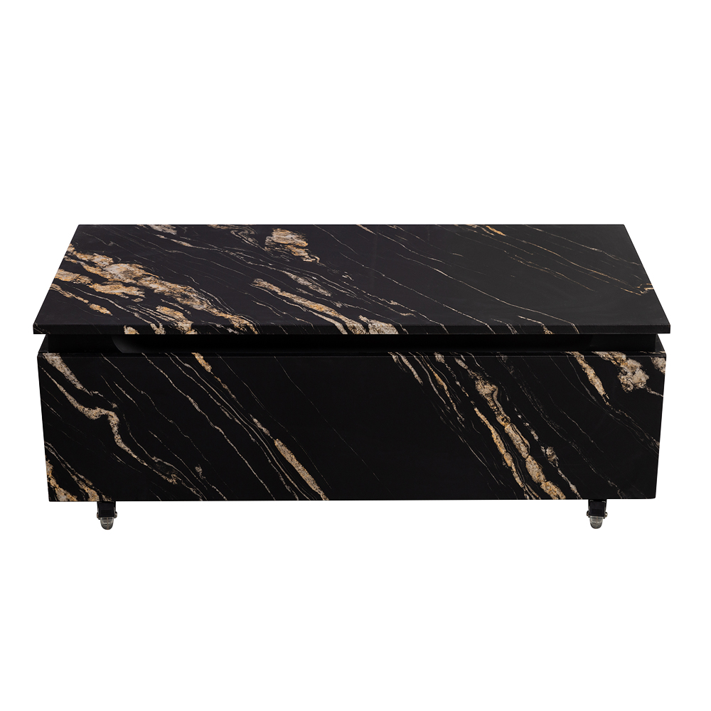 SLIDER Тумба с одним выкатным ящиком, черный Фьюжн, 996x476x300, SLIDER-1000-1C-PI-NF-P - Gidratop.ru изображение