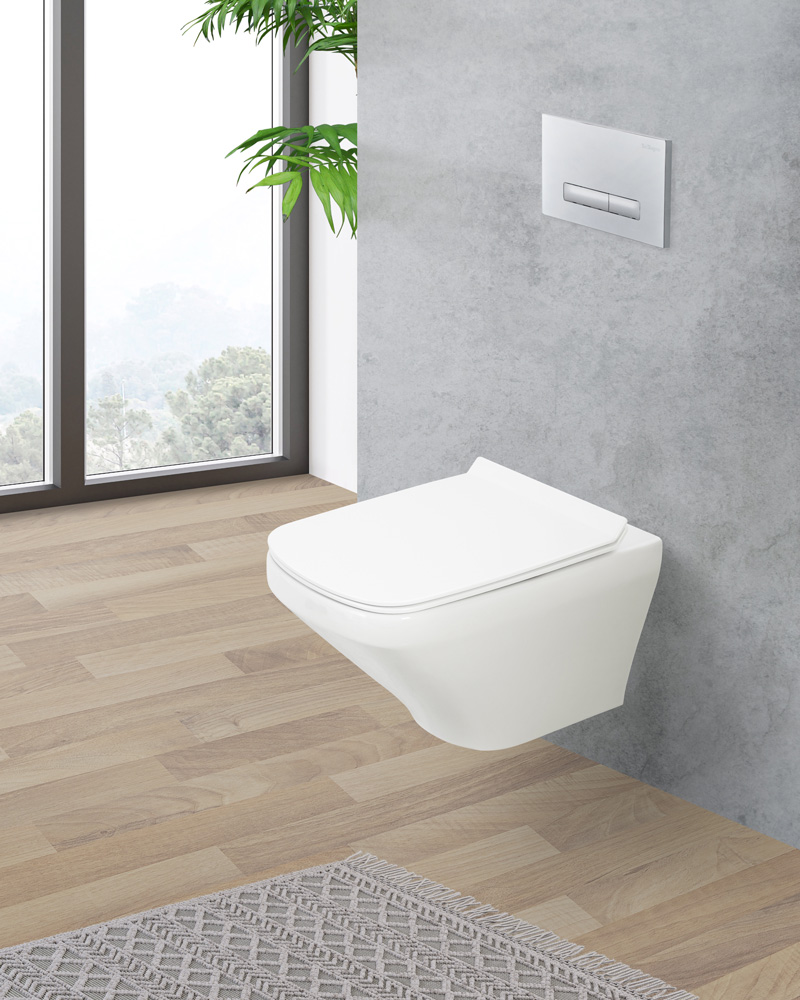 Унитаз подвесной безободковый BelBagno SELA BB3201CHR/BB3201SC - Gidratop.ru изображение