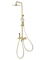 Душевая система с термостатом WONZON & WOGHAND The ONE, Брашированное золото (WW-B3094-BG) - Gidratop.ru изображение