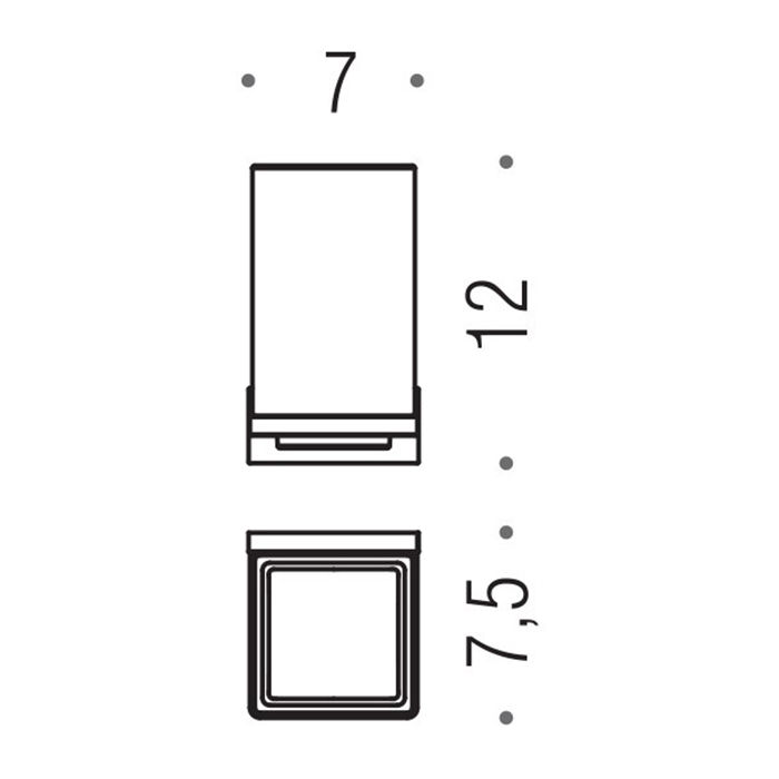 Colombo Look Стакан подвесной, цвет: чёрный матовый/матовое стекло - Gidratop.ru изображение